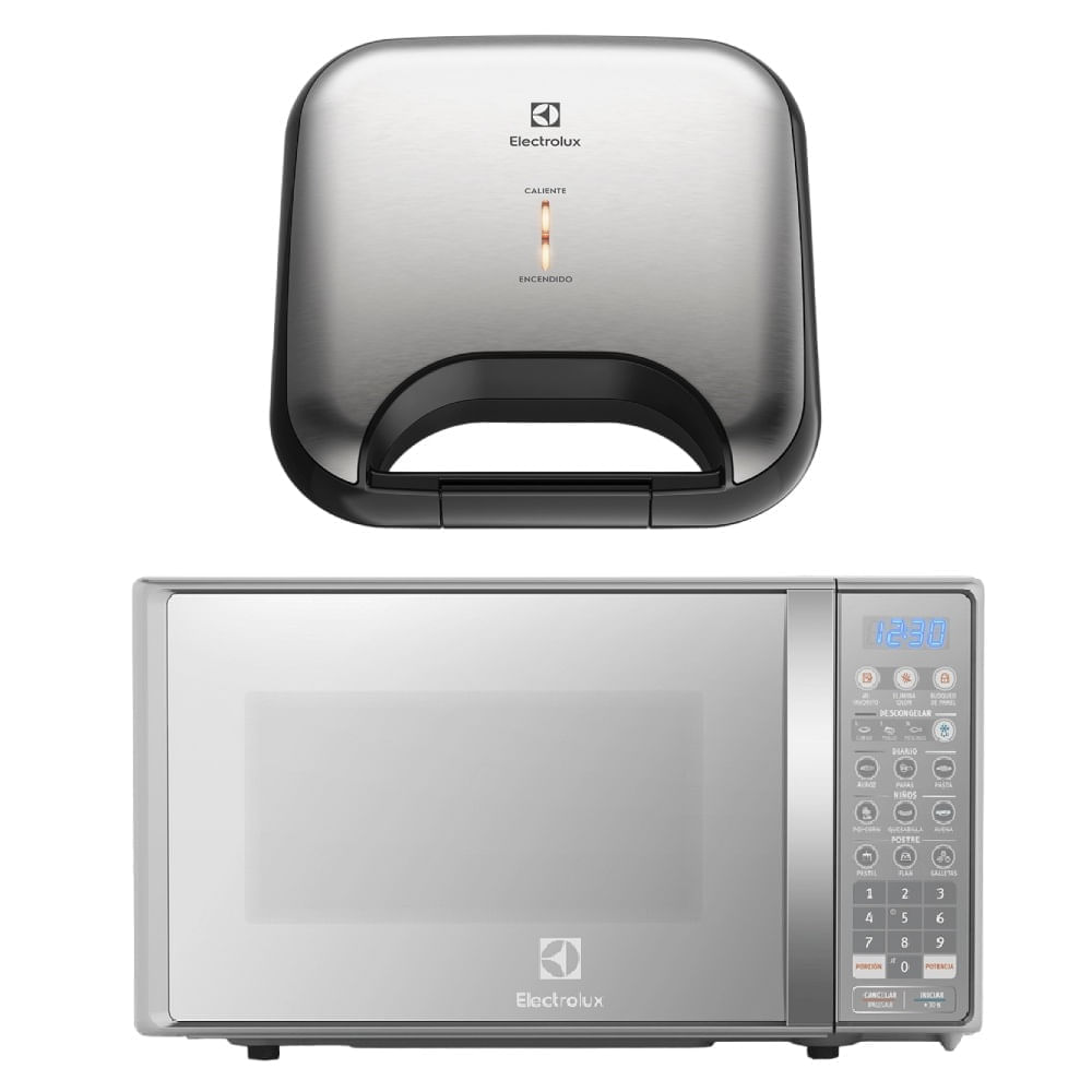 Combo: Microondas 20L EMDO20S2GSRUG + Sandwichera Efficient Inox ESG20 Electrolux Combo: Microondas 20L (EMDO20S2GSRUG) + Sandwichera Efficient Inox ESG20 Electrolux