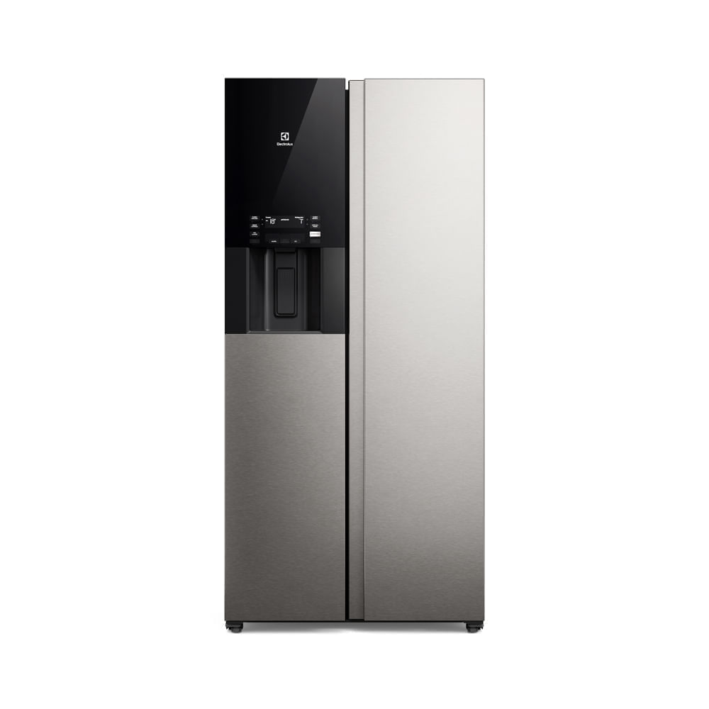 Refrigeradora Side by Side 481L AutoSense con Dispensador Gris Electrolux ERS48F2P4DS